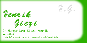 henrik giczi business card
